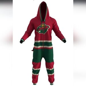 Minnesota WILD Hockey Sockey Adult Onesie Sz L